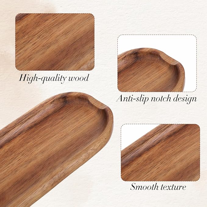 Wooden Pen Tray Wood Brown Tray Pen Holder Wooden Desk Trays Desk Accessories, Minimalist Pencil Rest Suitable for Home, Office Art Accessories