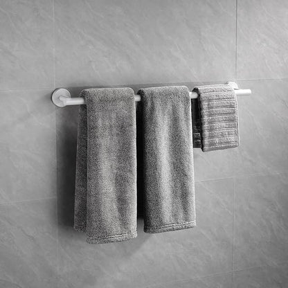 GERZWY 24-Inch Bathroom Towel Bar Modern Round Style Bath Towel Bar SUS 304 Stainless Steel Wall Mount, White