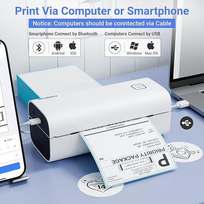 Thermal Shipping Label Printer - 4x6 Label Printer for Small Business - Desktop Barcode Printer