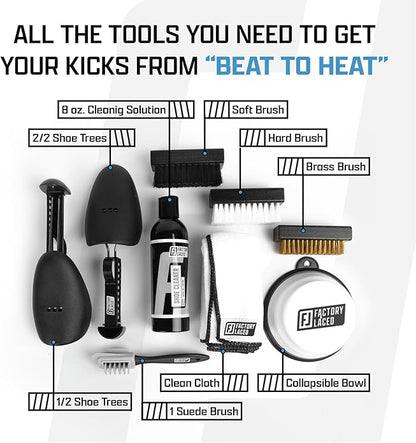 FACTORY LACED Shoe Cleaning Kit - Complete Sneaker Cleaner Kit - Shoe Cleaner for all shoes
