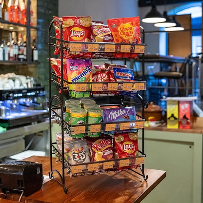 Candy Display Rack | Stackable Candy Organizer | Countertop Snack Organizer 1-Pack
