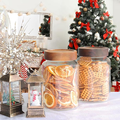40oz Airtight Glass Jars with Screw Lid Glass Ground Container Sugar Storage Canister for Pantry Spice Tea Coffee Bean Seasoning Nuts Cookies Overnight Oatmeal (1200ml(400z)-1 PACK-A)