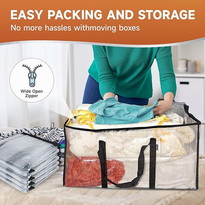 CONGREGATE 97L Moving,2 pack extra large moving bags with zippers，bagsmoving bags heavy duty，,closet storage,Storage Containers for Organizing Bedroom,Closet, Clothing,storage totes with lids