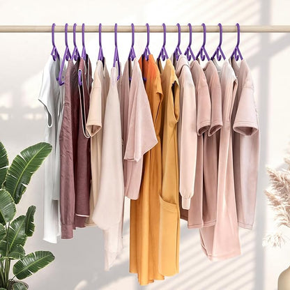 NEATERIZE Ultra Heavy Duty Plastic Clothes Hangers - Purple - Durable Coat, Suit and Clothes Hanger. Perchas De Ropa (24 Pack - Purple)