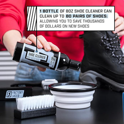 FACTORY LACED Shoe Cleaning Kit - Complete Sneaker Cleaner Kit - Shoe Cleaner for all shoes