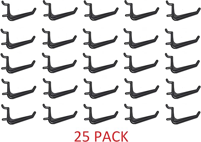 JSP Manufacturing Jumbo Pegboard Hooks Black Garage Tools Hammer Air Tool Storage Organization Jewelry (25)
