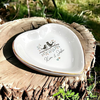 Wedding Ring Dish Jewelry Trinket Tray for Mother-in-law,Bridesmaid,Mother of the Bride/Groom-Engagement,Bridal Shower,Bachelorette Gifts for Couples,Mr. Mrs. (Wedding Custom 1)