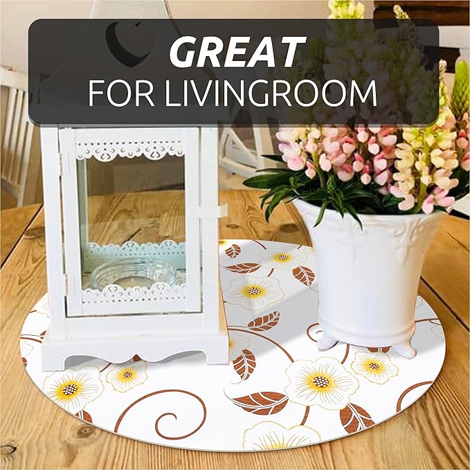 RAY STAR 12X120 Inch Shelf Liner for Kitchen Cabinets, Non-Adhesive Cabinet Liner Washable, PVC Drawer Liner for Dresser Non-Slip Bathroom (Yellow Flower)(2 Roll)