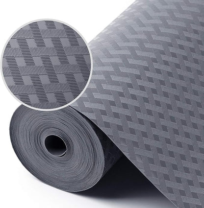 Shelf Liners for Kitchen Cabinets Refrigerator Liners Waterproof & Oil-Proof Kitchen Cupboard Liner Durable Drawer Mats EVA Material Non Adhesive Fridge Mats for Shelves - Gray 23.6 x 78.7 Inches