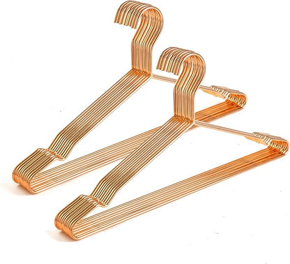 Better to U 17 Inch Heavy Duty Slim Metal Clothes Hanger for Shirts, Blouses, Coats, Suits, Wedding Dresses - Space Saving, Rose Gold, 20 Pack