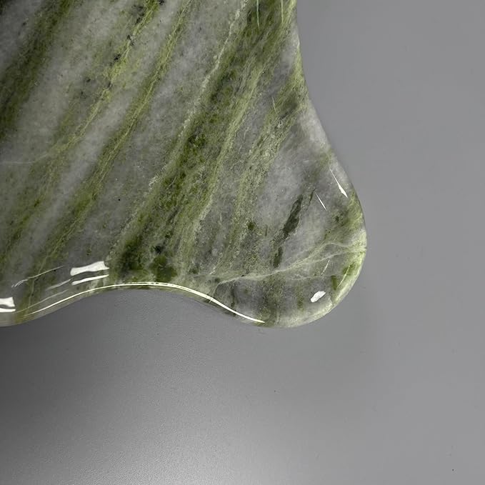 Natural Marble Decorative Tray, Cloud Shape, Modern Style, Polished Finish, Bathroom Kitchen Counter Vanity Organizer (Green-Marble-Diagonal)