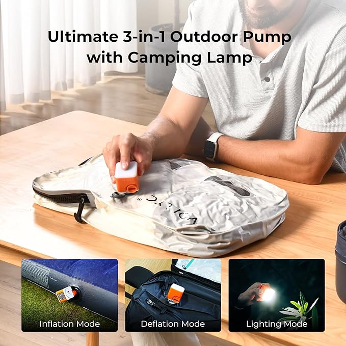 VOLLYC Travel Vacuum Bags with Pump, 25L Large Capacity Vacuum Bags for Travel, IPX7 Waterproof, Open Zipper, Reusable Space Saver Compression Bags for Luggage, Backpack, Suitcase, Home Storage