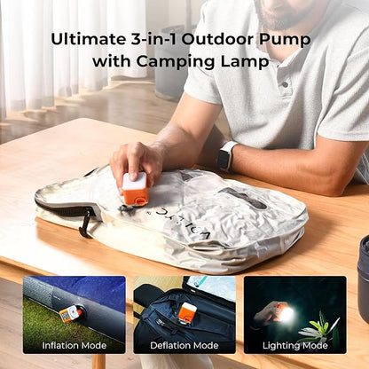 VOLLYC Travel Vacuum Bags with Pump, 25L Large Capacity Vacuum Bags for Travel, IPX7 Waterproof, Open Zipper, Reusable Space Saver Compression Bags for Luggage, Backpack, Suitcase, Home Storage