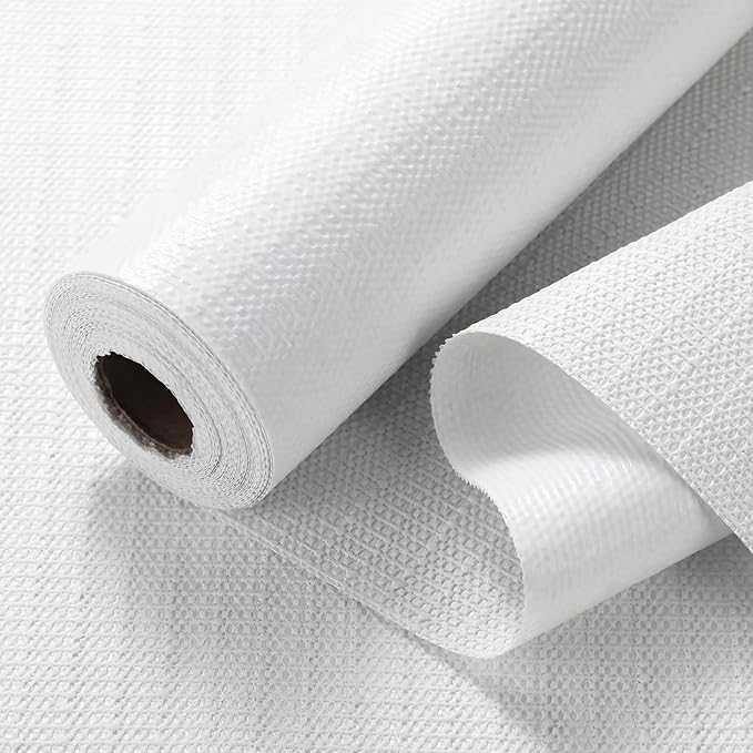 Tinideya 6 Rolls Shelf Liner for Kitchen Cabinet, Non Adhesive Non Slip Shelf Paper Waterproof Washable Easy to Cut Drawer Mat for Kitchens Cupboard Shelve Bathroom Protector Liner(12 Inx20 ft)