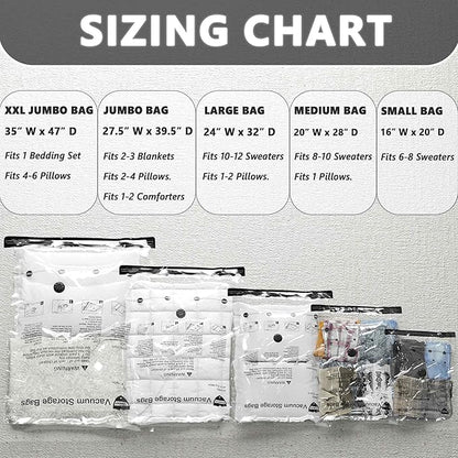 8 X-Jumbo Vacuum Storage Bags, Compression Packing Seal Space Saver Cubes for Clothing Bedding Comforters Blankets Pillows