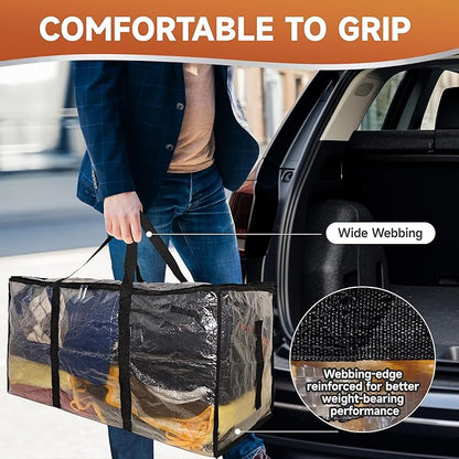 CONGREGATE 97L Moving,6 pack extra large moving bags with zippers，bagsmoving bags heavy duty，,closet storage,Storage Containers for Organizing Bedroom,Closet, Clothing,storage totes with lids
