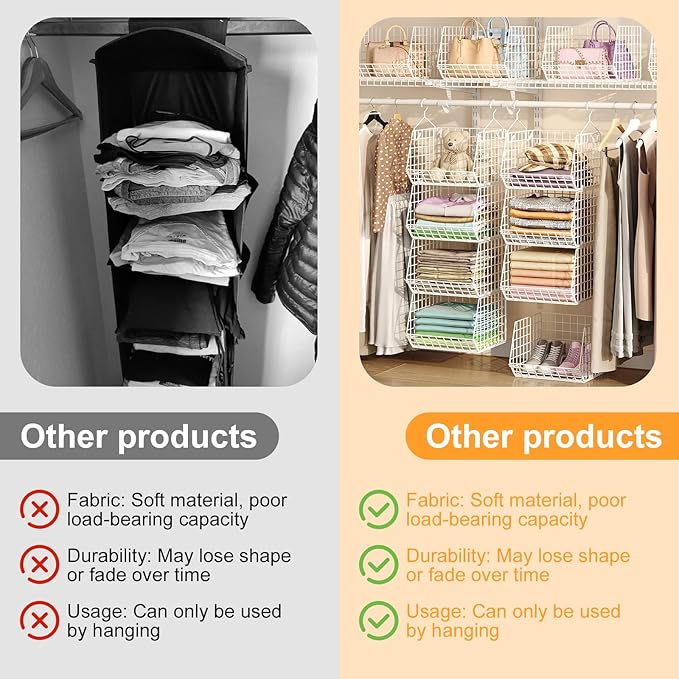 X-cosrack 4 Tier Closet Hanging Organizer
