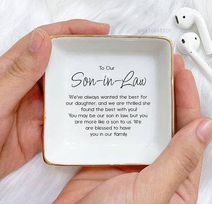 Son In Law Gift Ring Dish, Future Son Gift, Son in law Wedding Gift, New Son Gift, Son in law Present Christmas Gift, Future Son in law gift, Son in Law Present, Son in Law Birthday Gift, Groom Gift