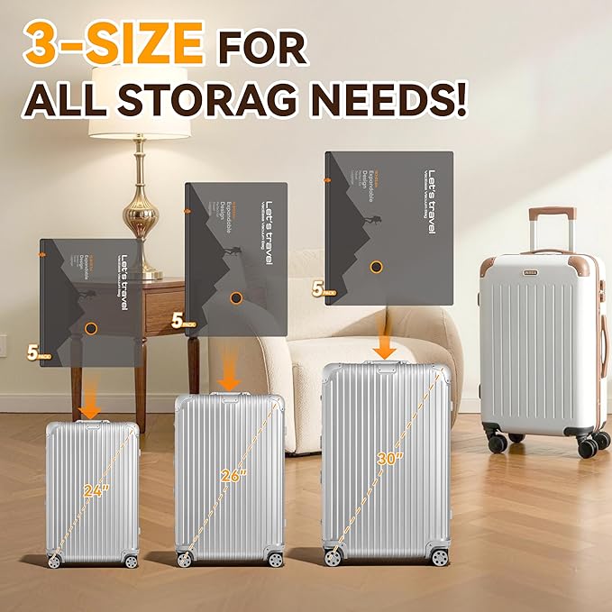 VACKFOX Rechargeable Wireless Pump Travel Storage Bags Set - 15 Pack Portable Space Saver Bags for Travel & Home - Vacuum Compression Packing Seal for Clothes, Blankets, Seasonal Storage