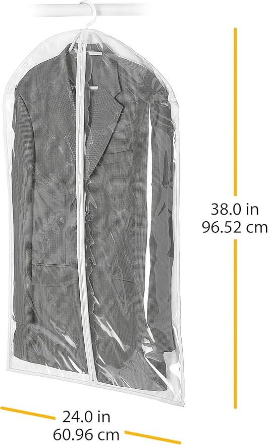 Whitmor Zippered Hanging Suit Bag - Set of 6