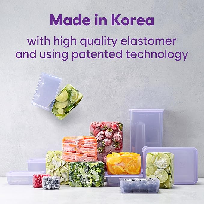 THX_SOYOON Twist-Release Freezer Containers, Family pack, 26pcs | Flexible When Frozen, No-Thaw Release | Anti-Break, BPA-Free, Stackable | Made in Korea