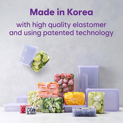 THX_SOYOON Twist-Release Freezer Containers, Family pack, 26pcs | Flexible When Frozen, No-Thaw Release | Anti-Break, BPA-Free, Stackable | Made in Korea