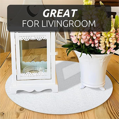 18X96 Inch Shelf Liner with Scissor & Tape Measure for Kitchen Cabinets, PVC Drawer Liner for Dresser Non-Slip Bathroom, Non-Adhesive Cabinet Liner Washable (White)