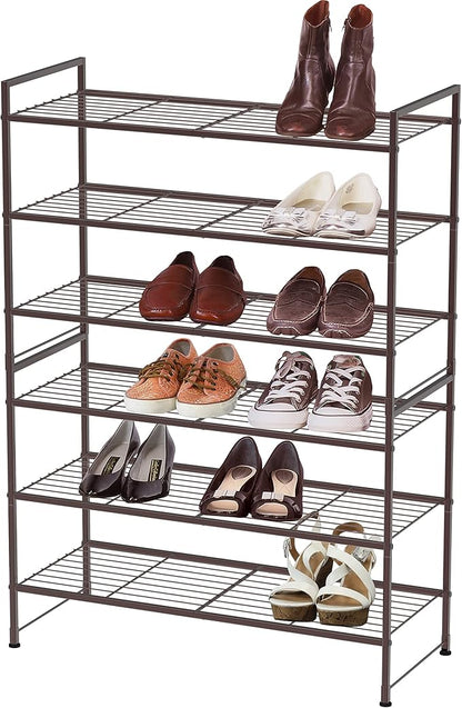 Simple Houseware 3-Tier Stackable Shoes Rack Storage Shelf, Bronze
