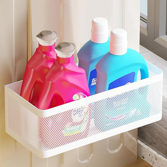 Magnetic Shelf for Washing Machine & Fridge, White, L11in*W4.9in*H3.9in, 16.5 lbs Capacity