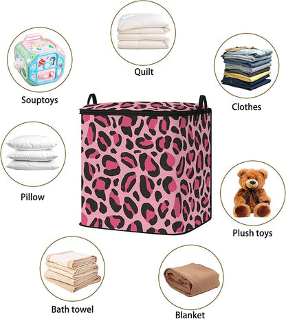 Large Comforter Storage Bag with Zipper,Closet Organizer for Clothes/Blankets/Quilts/Pillows,Fabric Storage Bags with Portable Handles 95L(2-Pack)
