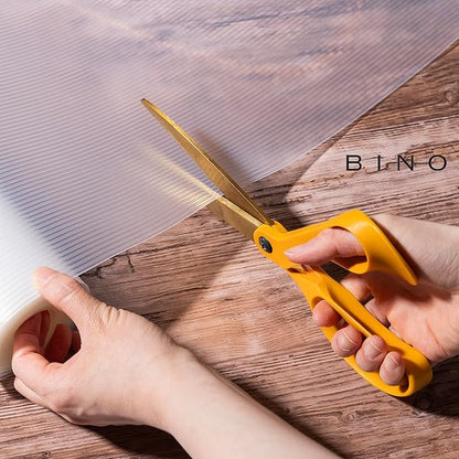 BINO | Kitchen Shelf Liner | Non Adhesive Shelf Liners for Kitchen Cabinets | Liners for Cabinets | Drawer Liner | Non Slip Roll (Ribbed - Clear)