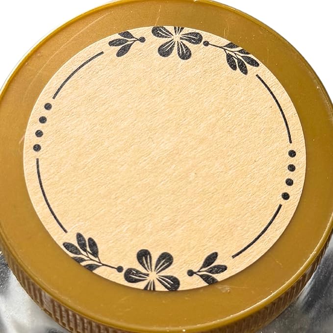 300 Pieces, 2 inch - Canning Labels for Mason Jars, Brown Kraft Jar Stickers to Write On
