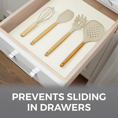 HOME GENIE Shelf Drawer and Cabinet Liner, Durable with Strong Grip, 20 in x 20 FT, Non Adhesive Liners Protect Kitchen Cabinets and Cupboard, Bathroom Drawers and Shelves, Desks, Pure White