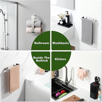 Alise Hand Towel Holder Towel Bar for Bathroom Wall Mount,SUS304 Stainless Steel Towel Rack for Bathroom and Lavatory,Kitchen,8'' Bath Towel Hanger Towel Rail,Brushed Nickel