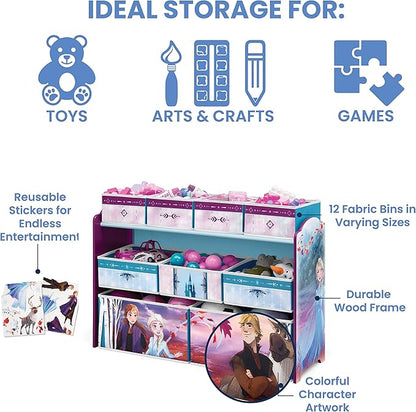 Disney Frozen Deluxe 9 Bin Design and Store Toy Organizer by Delta Children, Greenguard Gold Certified