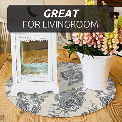 12X120 Inch Shelf Liner for Kitchen Cabinets, PVC Drawer Liner for Dresser Non-Slip Bathroom, Non-Adhesive Cabinet Liner Washable (Black Flower)(4 Roll)