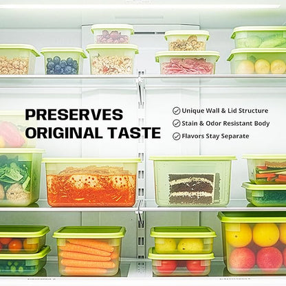 LocknLock HLE5300 Fresh-Block Plastic Food Storage Container with Lid for Fruits, Veggies, Produce, Meal Prep, Leftovers, BPA-Free, Airtight, Leakproof, Microwave, Dishwasher, Freezer-Safe, 760ml