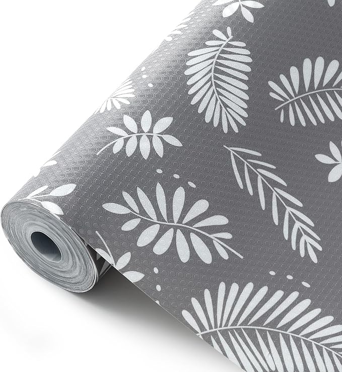 Cooyes Drawer and Shelf Liner, Non-Adhesive Shelf Liners for Kitchen Cabinets, Thick Strong Grip Mats for Desk, Shelves, Bathroom Drawers, Fridge, Cabinet Protection（23.6" W x 118" L）