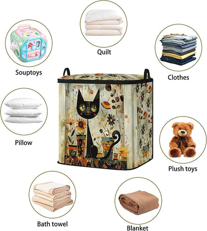 Dawuyu king comforter storage bag,clothes,blanket,bedding,pillow quilt organizer for closet,fabric moving bags with portable handles and zipper 95L(2pack)