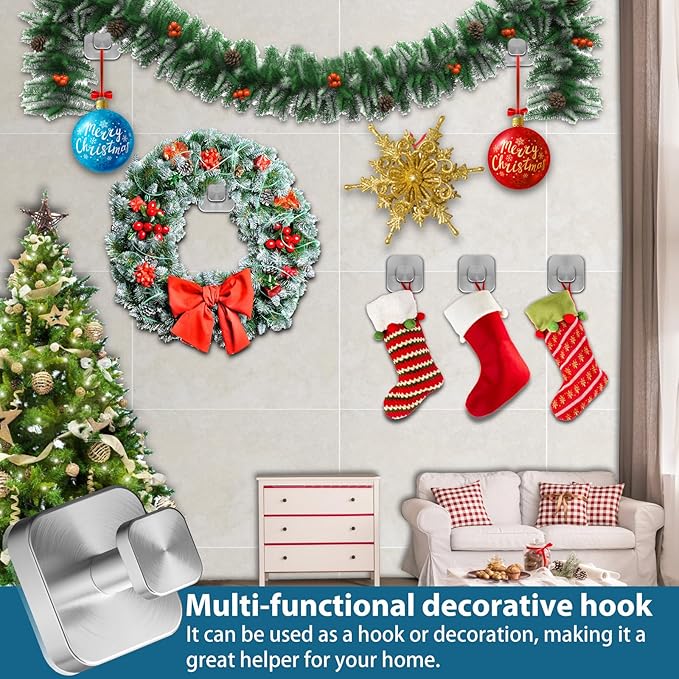 AbluFirst Suction Cup Hooks for Shower,No-Drill Removable Duty Shower Suction Cup Wreath Hooks for Bathroom Wall, Glass, Windows,Mirrors Kitchen to Hang Towels,Robes,Coat, Loofah-Silver(2 Pack)