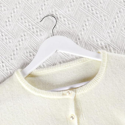 TOPIA HANGER Wooden Coat Hangers 30 Pack, White Wood Suit Hangers with Non Slip Pants Bar, 360° Swivel Hook and Shoulder Notches for Camisole, Jacket, Pants, Smooth Finish Clothes Hangers -CT34W30