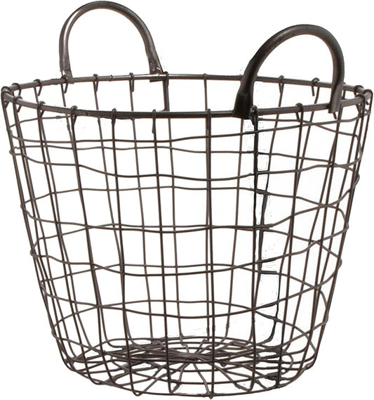 G.E.T. WB-319-MG Heavy Duty Iron Wire Hanging Utility Storage Basket with Handles, 11" x 7.75"