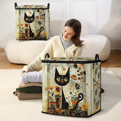 Dawuyu king comforter storage bag,clothes,blanket,bedding,pillow quilt organizer for closet,fabric moving bags with portable handles and zipper 95L(2pack)