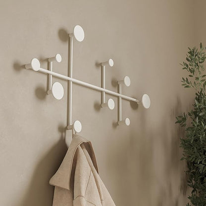 Kazai. 'Sval' Wall Wardrobe | Minimalist Coat Hook Design from Berlin | Modern Metal Wall-Mounted Coat Rack/Hooks | White