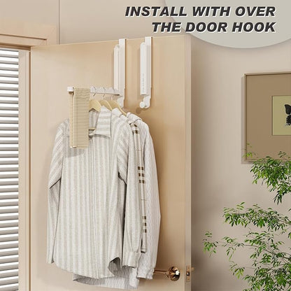 Over The Door Collapsible Drying Rack - Portable & Foldable, Indoor Small Hanging Clothes Drying Rack, White