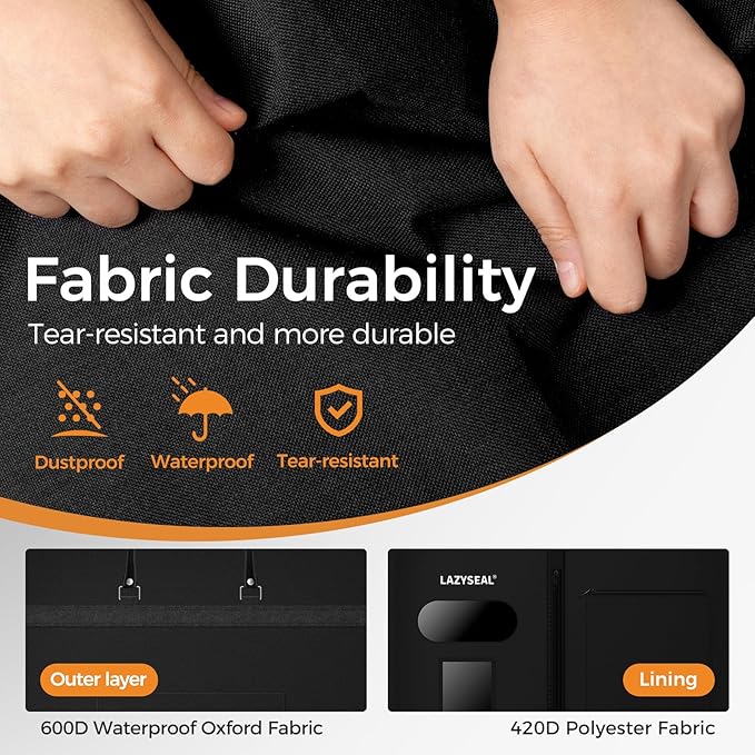 2 Pack 43" Garment Bag for Closet Storage and Travel, Tear-Resistant Waterproof Dustproof, Suit Bag for Hanging Clothes with Zippers, Durable 600D Oxford Fabric for Suits, Dresses (Standard)