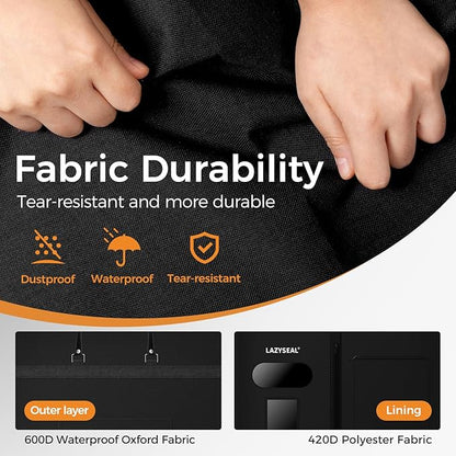 2 Pack 43" Garment Bag for Closet Storage and Travel, Tear-Resistant Waterproof Dustproof, Suit Bag for Hanging Clothes with Zippers, Durable 600D Oxford Fabric for Suits, Dresses (Standard)