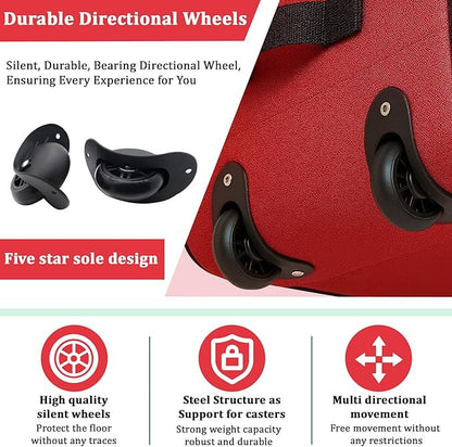7.5 ft Christmas Tree Storage Bag, Heavy Duty Rolling Xmas Tree Bag with Reinforced Handles and Wheels, Large Storage Container for Trees and Decorations, Red