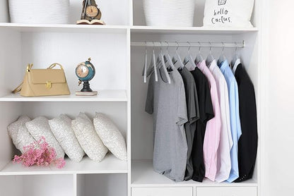Quality Semi Curved Grey Wooden Suit Hangers, 80-Pack Smooth Finish Solid Wood Coat Hanger with Swivel Hook, Jacket, Pant, Dress Clothes Hangers Gray, 80
