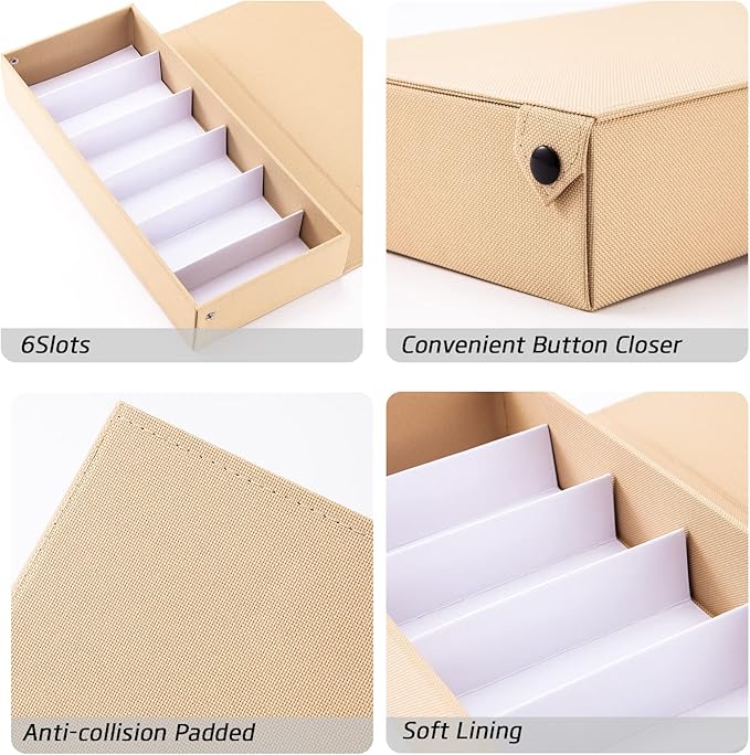 TRIUMPH VISION Sunglasses Organizer Storage Eyeglasses Holder - Multiple Glasses Case Box Eyewear Case with Lid
